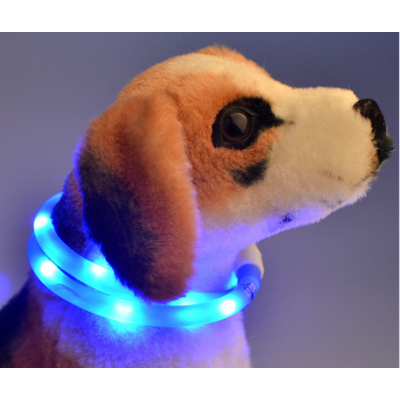 LED pet flashing dog collar glow-in-the-dark large and medium sized dog collar dog chain stock