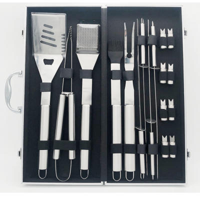 Grill Tool Set, Kacebela BBQ Tools, Grill Utensil Set with Storage Case for Outdoor Barbecue Grilling (Stainless Steel,18-Piece)