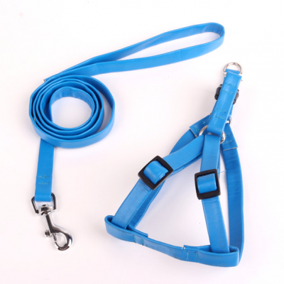 Bright skin PU pet chest and back leash small dog leash